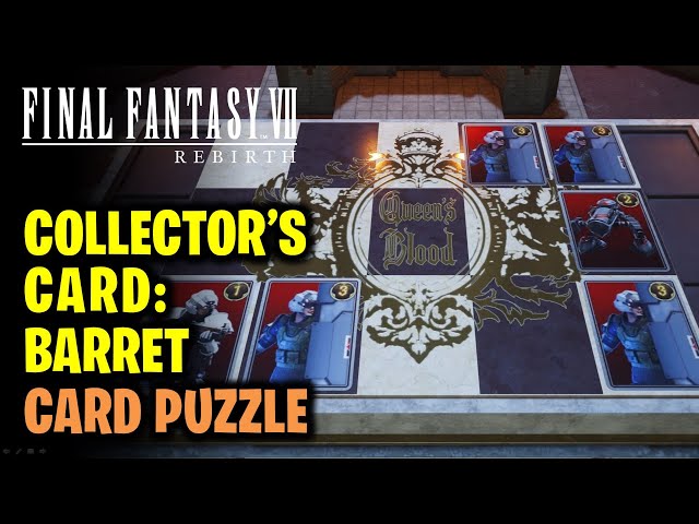 Collector's Card Barret Card Puzzle | Costa del Sol Card Carnival | Final Fantasy 7 Rebirth