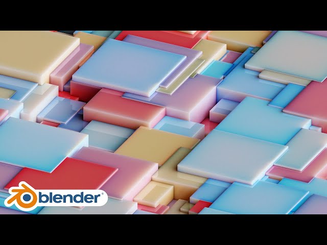 Blender Tutorial - Create An Easy Abstract Wallpaper Design In Blender 3.2 / #blender #b3d