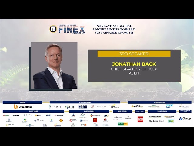 ACEN Chief Strategy Officer Jonathan Back at the 55th Annual FINEX Week Conference