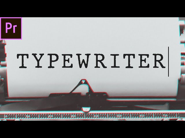 Typewriter Effect in Premiere 2020