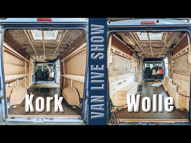 Kork & Schafwolle als Dämmung im Camper | NACHHALTIGE DÄMMUNG im Bus Ausbau | VAN LIVE SHOW