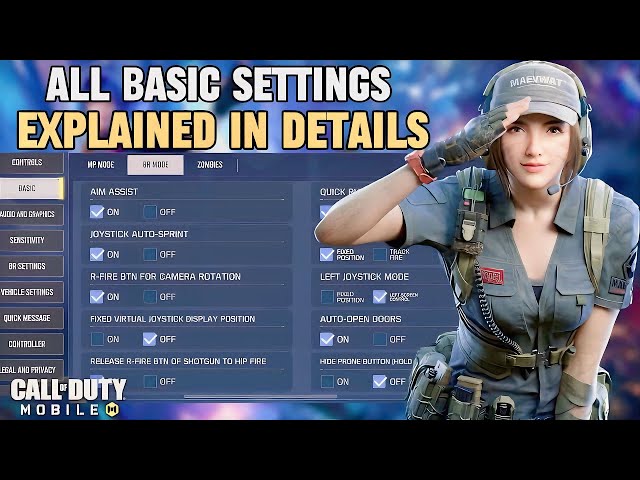 All Basic Settings in Call Of Duty Mobile For Battle Royale Fully Explained | Codm Ultimate Guide