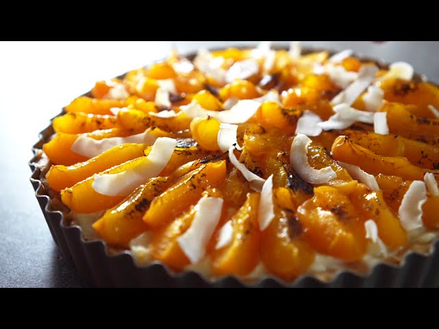 Roasted Apricots and Coconut Tart