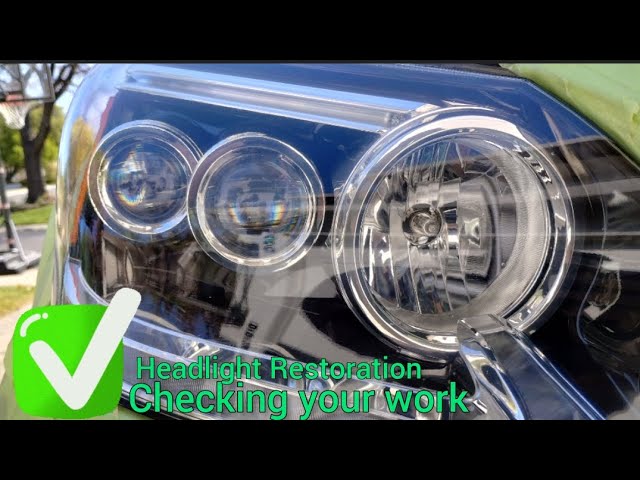 Headlight Restoration -checking your work before you finish❓😲(RARE & difficult HEADLIGHT)