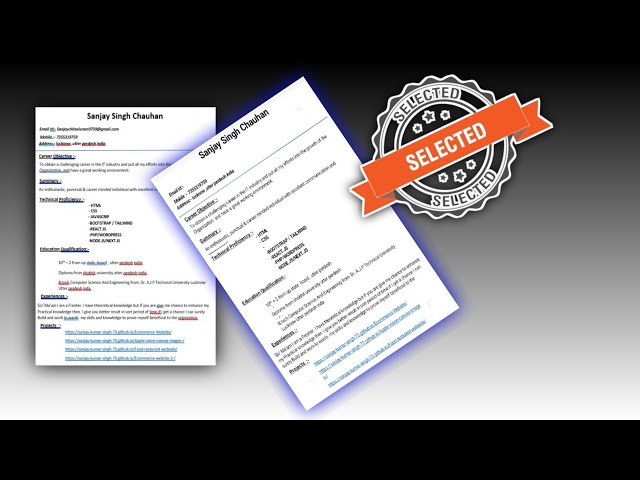 How To Create A Resume In MS Word Step-By-Step Full Tutorial |  How To Make A Resume On MS Word |