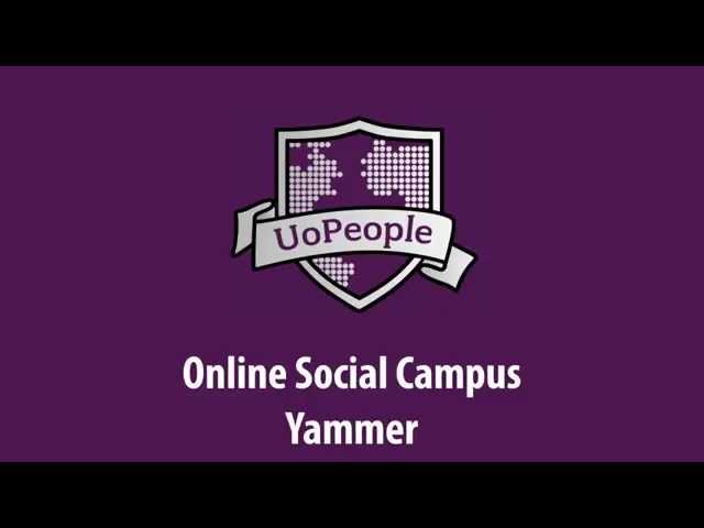 How to use Yammer: UoPeople Online Social Campus