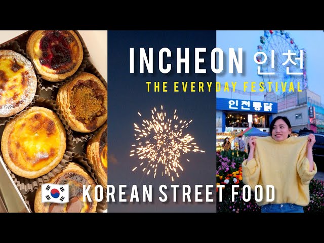 Incheon food market 🎡 Street food, Chinatown & Wolmido Park Korea vlog