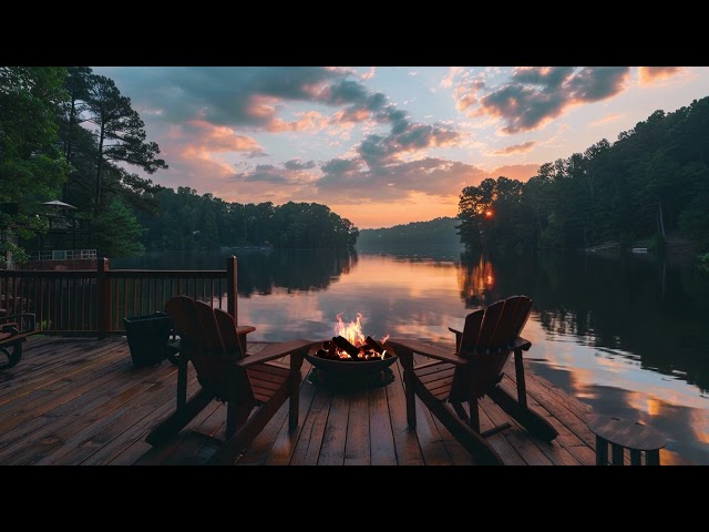 The view of the lake and the sounds of a crackling fire will help you relax and sleep