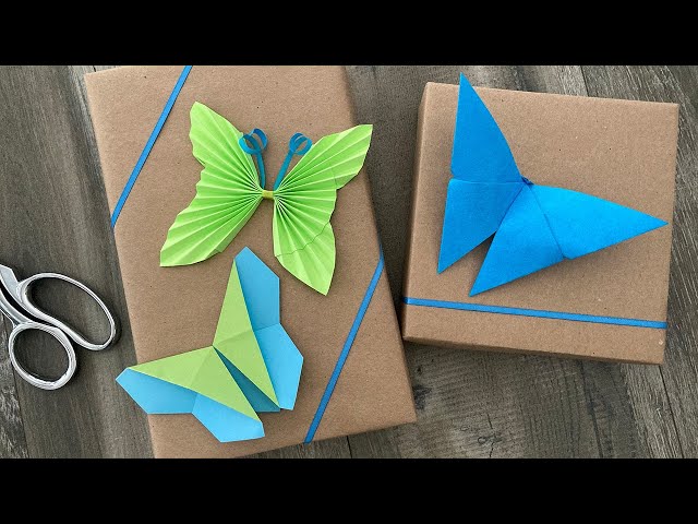 3 Easy Paper Butterfly Gift Toppers | DIY Crafts