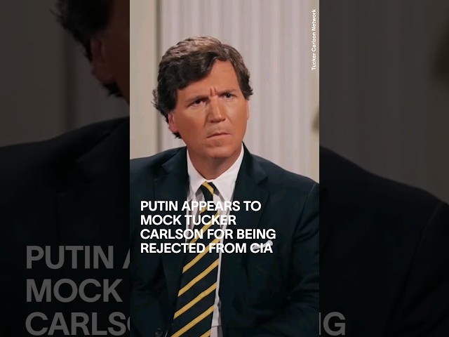 Putin Appears to Mock Tucker Carlson for Being Rejected from the CIA #shorts