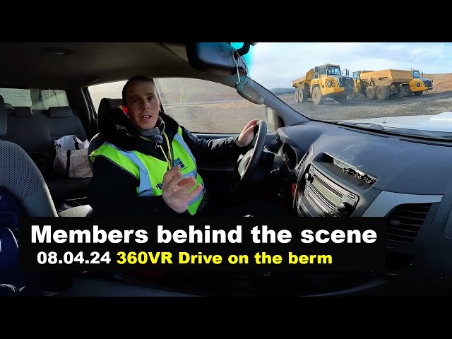360VR 8th April 2024, Driving up the berm towards volcano live stream location