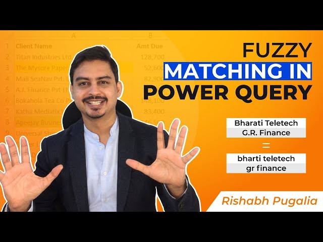 Power Query Fuzzy Matching (Automated reconciliation)