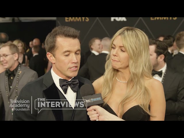 Kaitlin Olson and Rob McElhenney at the 75th Primetime Emmys - TelevisionAcademy.com/Interviews