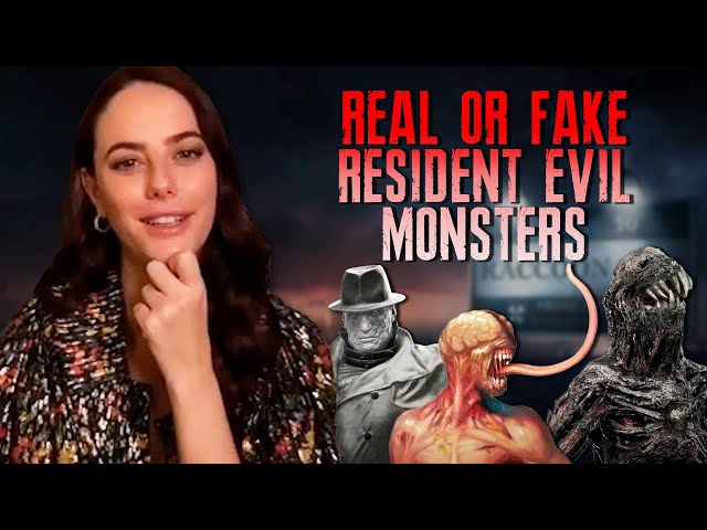 RESIDENT EVIL: WELCOME TO RACCOON CITY Cast Plays Real or Fake Monster Game