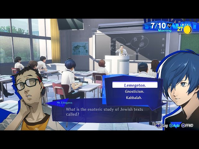10th July Question: What is the esoteric study of Jewish Texts called | Persona 3 Reload