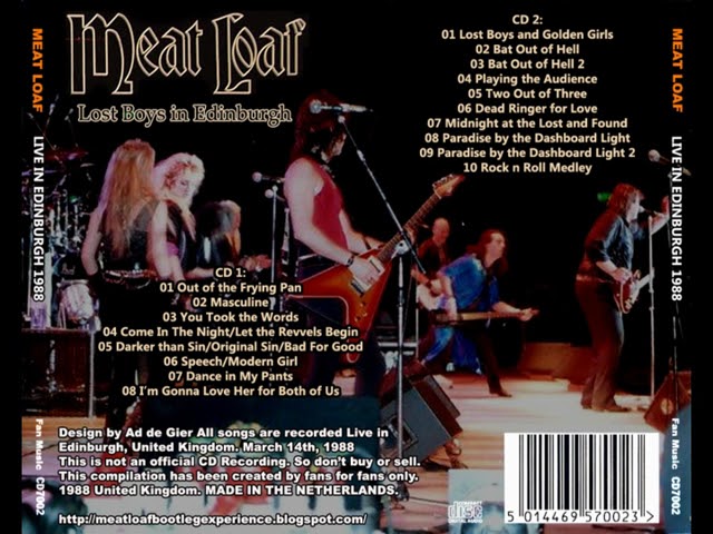 Meat Loaf Legacy - 1988 Edinburgh Concert AUDIO - Lost Boys and Golden Girls Tour
