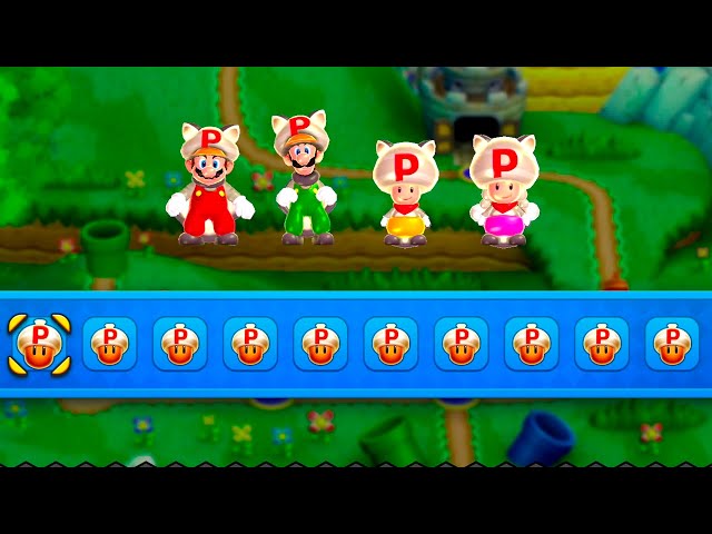 New Super Mario Bros U Deluxe – 4 Players Co Op Walkthrough World 1