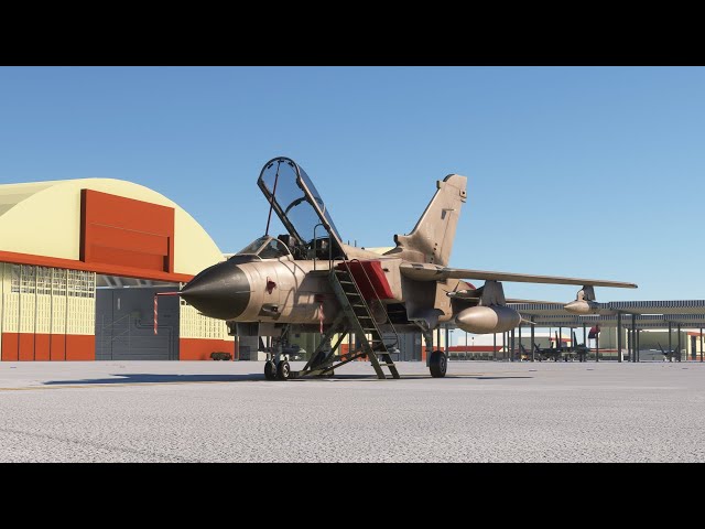 Beginners guide to starting the IndiaFoxtEcho Panavia Tornado from cold and dark in Flight Simulator