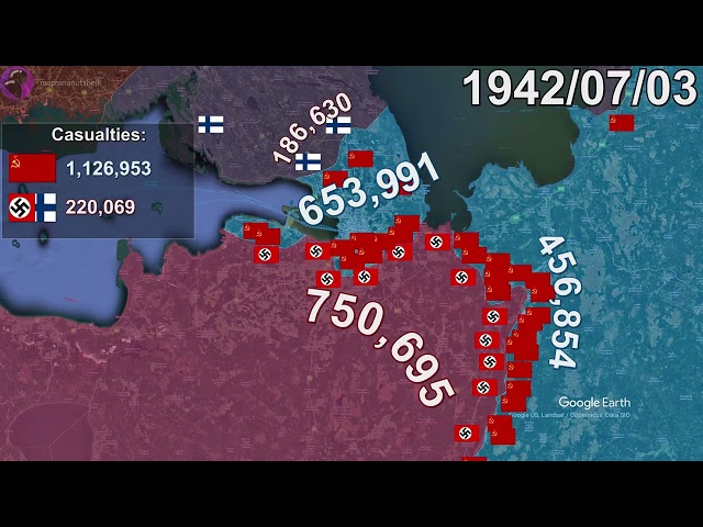 Siege of Leningrad in 1 minute using Google Earth