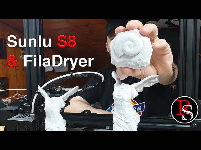 Sunlu S8 3D Printer & FilaDryer S1 Unboxing, Assembly & Test - Tutorial and review