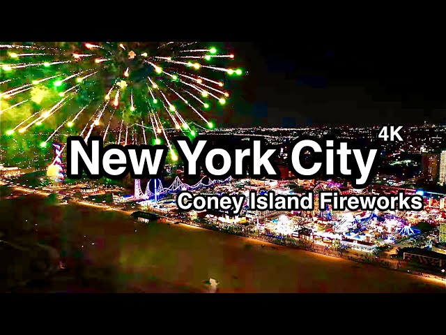 New York City at Night 4K Coney Island Fireworks 2021 HD