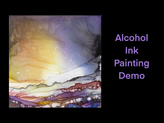 ALCOHOL INK Abstract Landscape Speed Painting