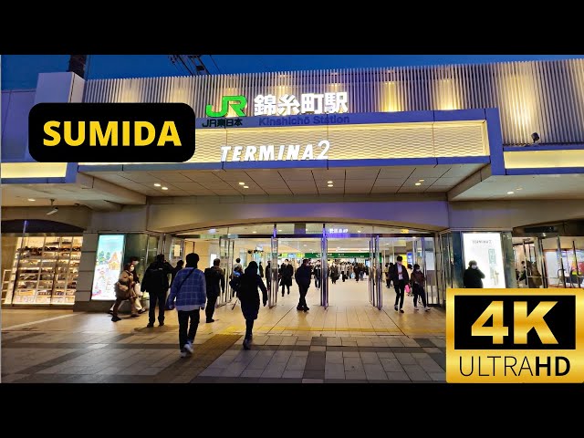 TOKYO, JAPAN 🇯🇵 [4K] SUMIDA WARD — Kinshicho Station to Tokyo SKYTREE