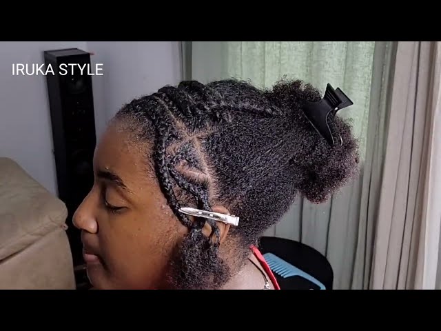 How to make heart braids on thick 4c natural hair
