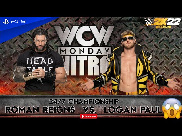 24/7 Championship - Roman Reigns vs Logan Paul - WWE 2K22
