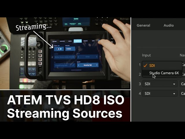 Streaming sources on the ATEM Television Studio HD8 ISO // Show and Tell