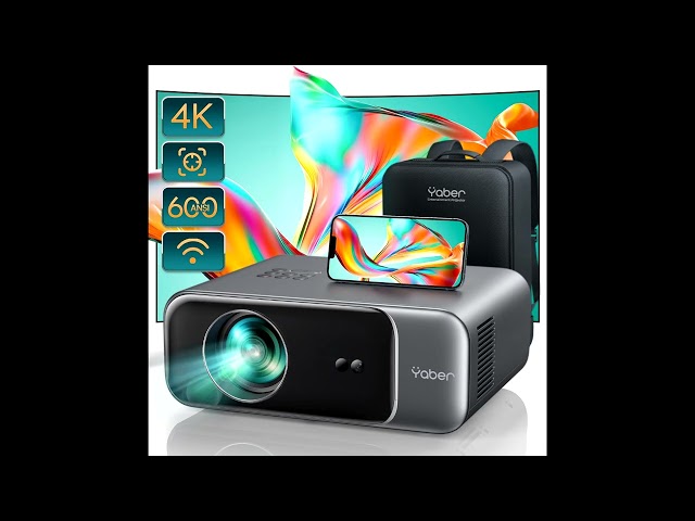YABER Pro V9 4K Projector features ||  500 ANSI lumens brightness providing 1080p resolution