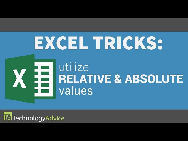 Excel Tricks - Learn How to Utilize Relative & Absolute Values
