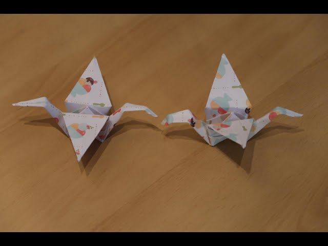 Origami Kranich Falten