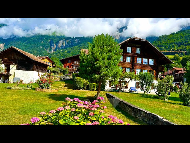 Peaceful Spring Walk in Swiss Village Oberried am Brienzersee🇨🇭Switzerland