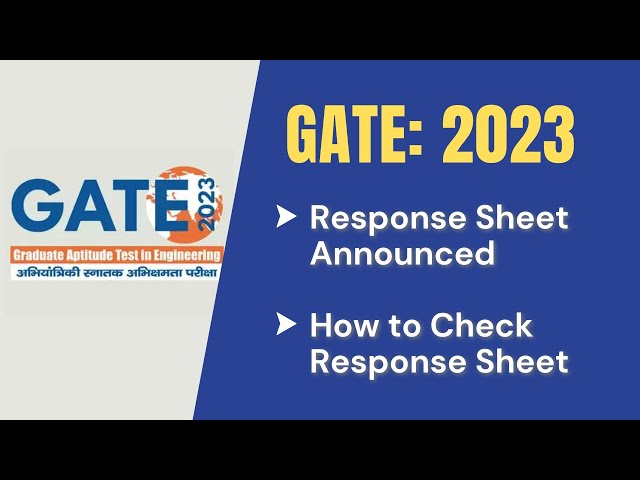 How to Check GATE Response Sheet | GATE 2023 | All 'Bout Chemistry