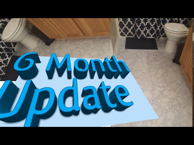 Faux marble floors|Did the contact paper hold up these past 6 months?|My honest review|2020