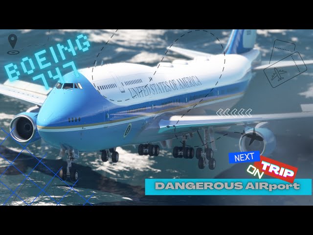 SCARY GIANT Aeroplane Flight Landing!! Boeing 747 Air Force One Landing at Los Angles Airport