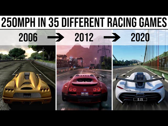 This is what 250MPH looks like in 35 DIFFERENT RACING GAMES!!! 2006 - 2020