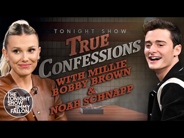 True Confessions with Millie Bobby Brown and Noah Schnapp | The Tonight Show Starring Jimmy Fallon