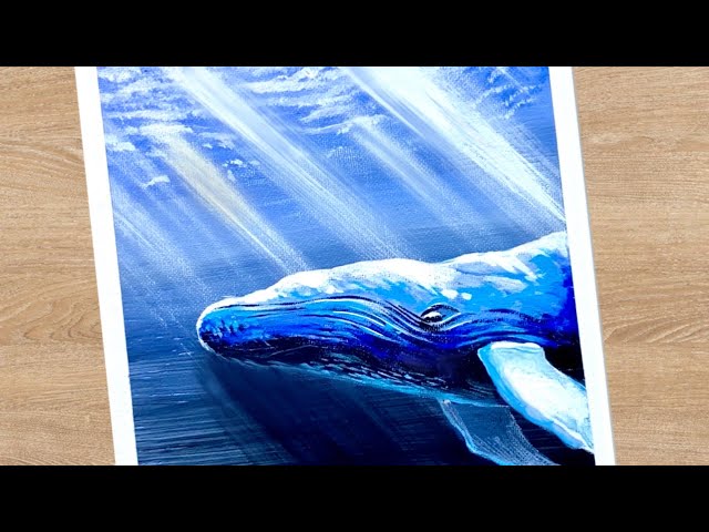 Daily Challenge No.28 / Acrylic Painting / Whale