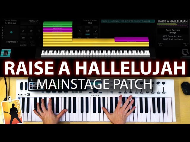 Raise a Hallelujah MainStage patch keyboard cover and tutorial- Bethel Music