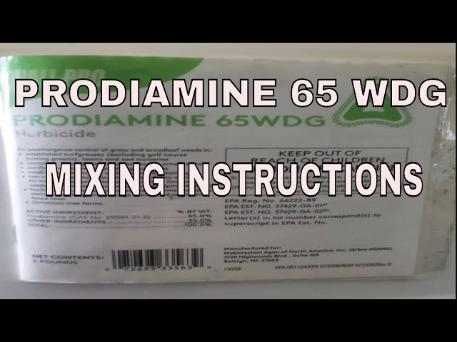 PRODIAMINE 65 WDG MIXING RATE