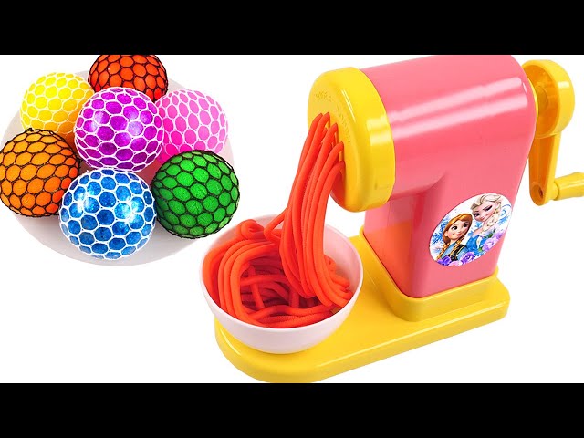 Satisfying Video | How To Make Rainbow Noodle with Strees Balls Cutting ASMR RainbowToyTocToc