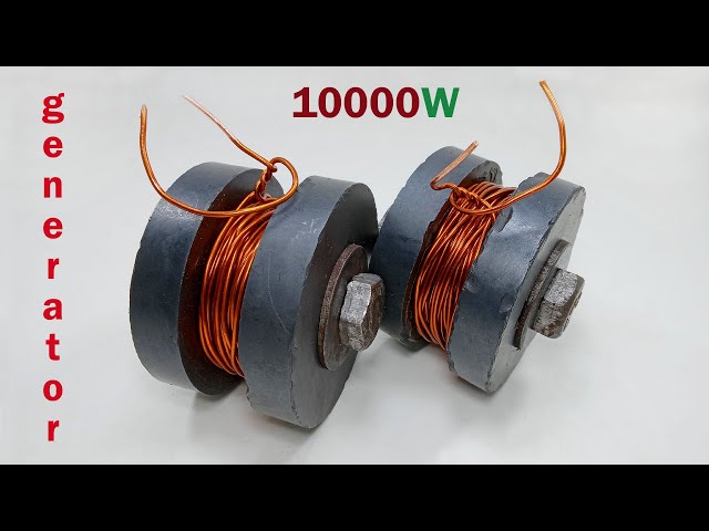 New... how to make free energy 220v AC 10000W powerful electricity generator turns iron Bolt copper