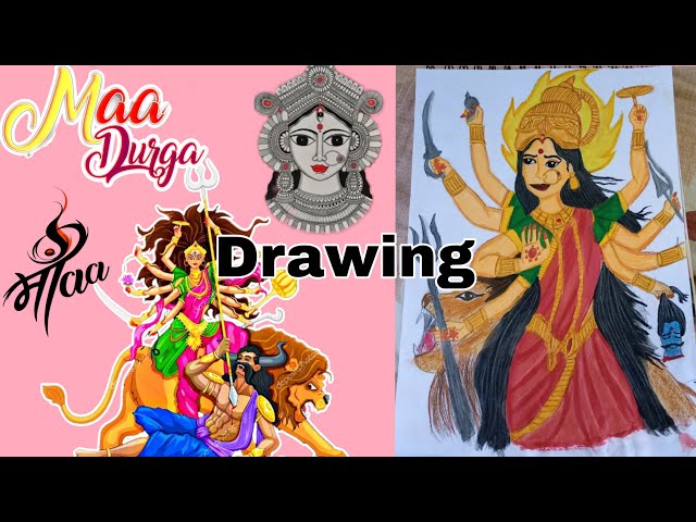 Maa Durga Painting| Maa Durga drawing| Navratri Special Drawing| #viral #drawing #navratri #maadurga
