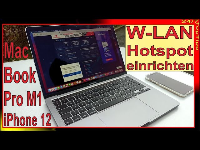 WLAN Hotspot einrichten mit Apple MacBook Pro M1 und Apple iPhone 12 [ mit Speedtest ] Technik DIY