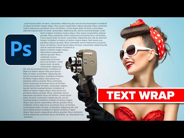How to wrap text around picture in Photoshop
