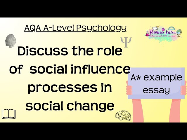 A* AQA Psychology Essay | Discuss the role of social influence processes in social change