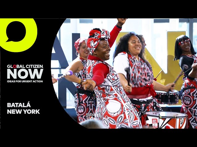 Batalá New York Closes Event with Dynamic Percussion Performance | Global Citizen NOW New York 2024