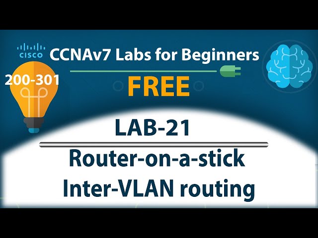 Router on a stick Inter VLAN routing - Lab21 | Free CCNA 200-301 Lab Course